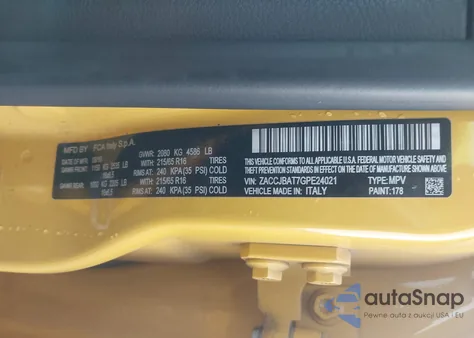 2016 Jeep Renegade Sport из США, поврежденный, VIN ZACCJBAT7GPE24021